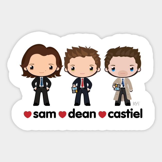 Love Sam, Dean & Castiel Sticker by KYi